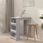 Table de bar avec étagère de rangement - Design moderne pour salle à manger et cuisine