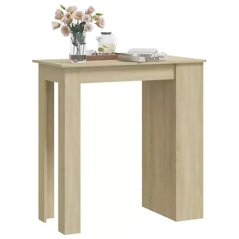 Table de bar avec étagère de rangement - Design moderne pour salle à manger et cuisine