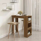 Table de bar avec étagère de rangement - Design moderne pour salle à manger et cuisine