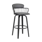Tabouret pivotant urbain en similicuir GDFStudio