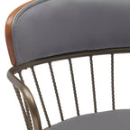 Tabouret pivotant urbain en similicuir GDFStudio