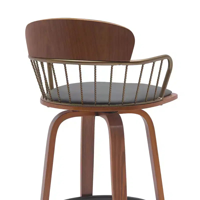 Tabouret pivotant urbain en similicuir GDFStudio