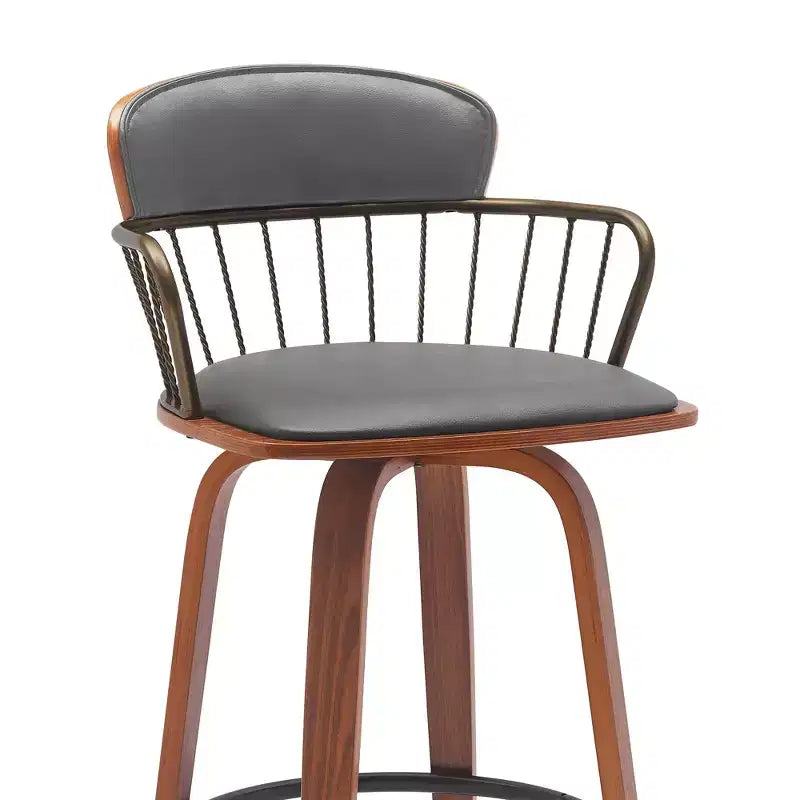 Tabouret pivotant urbain en similicuir GDFStudio
