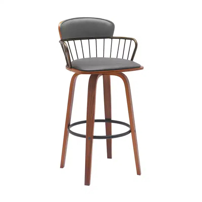 Tabouret pivotant urbain en similicuir GDFStudio
