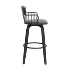 Tabouret pivotant urbain en similicuir GDFStudio