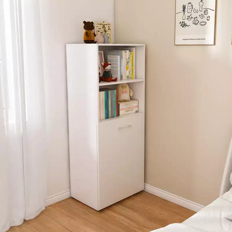 Bureau extensible avec étagères de rangement et roulettes, design pliable pour petits espaces et bureaux (blanc)