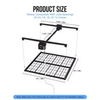 Porte-charge de garage, 120x120 cm, Hauteur réglable max 200 cm, Capacité de charge 160 kg, Porte-charge de plafond en métal robuste