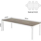 Table de conférence Lantine 6,5 FT, grande table de réunion de bureau 78,74 L x 27,56 P, bureau de séminaire moderne pour salle de conférence (1, Chêne)