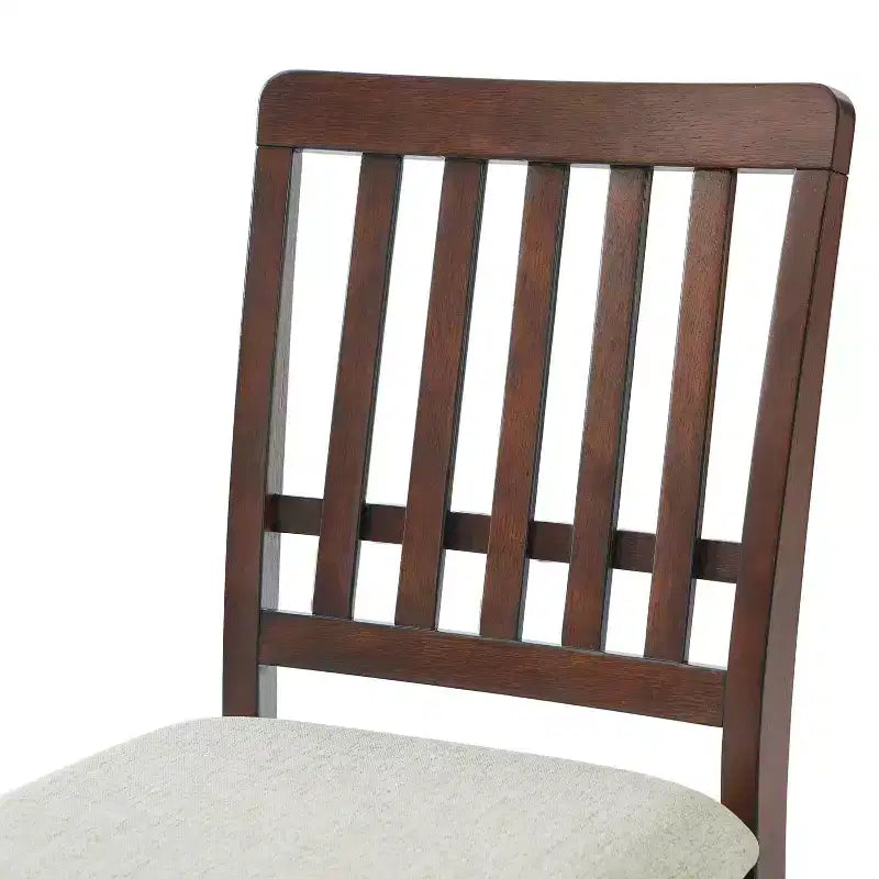 Chaises de salle à manger GDFStudio Yates (lot de 2) avec dossier en bois courbé et assise en tissu gris