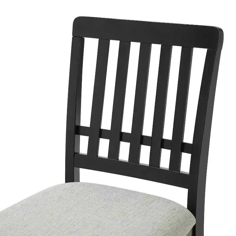 Chaises de salle à manger GDFStudio Yates (lot de 2) avec dossier en bois courbé et assise en tissu gris