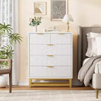 Commode moderne à 5 tiroirs avec pieds en métal, grand organisateur de rangement pour chambre, salon et entrée