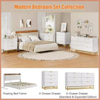 Commode moderne à 5 tiroirs avec pieds en métal, grand organisateur de rangement pour chambre, salon et entrée