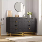 Commode moderne à 5 tiroirs avec pieds en métal, grand organisateur de rangement pour chambre, salon et entrée