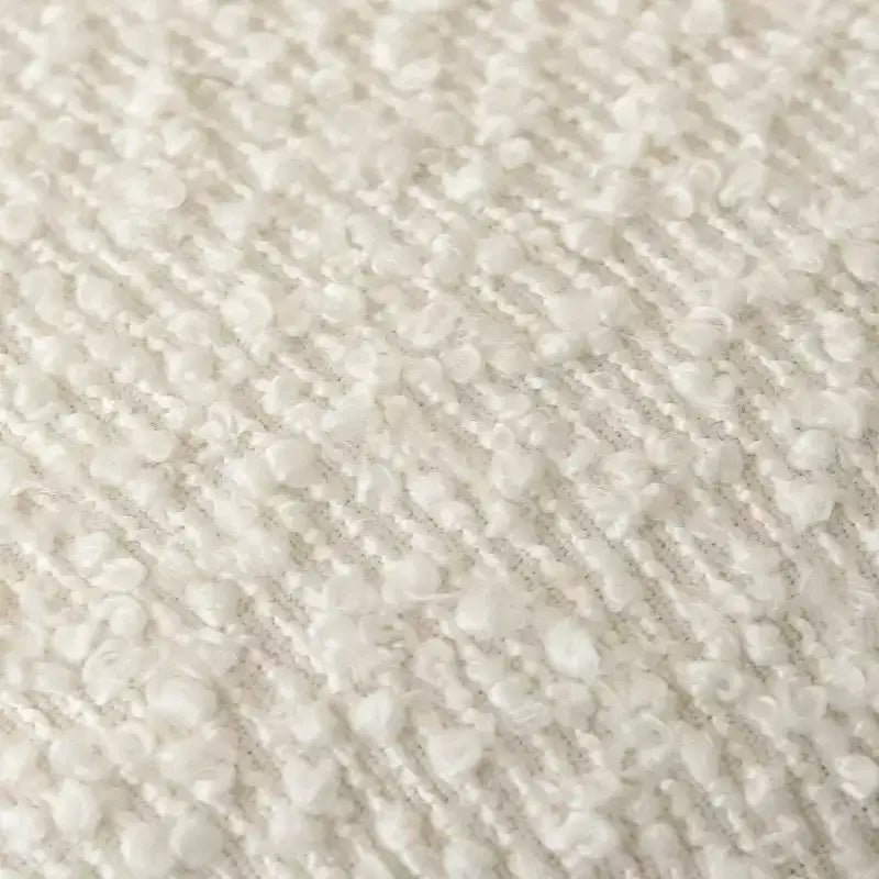 Lot de 6 tabourets de bar à hauteur de comptoir en bouclette et rotin, 27" Chaises d'îlot de cuisine modernes bohèmes avec pieds en métal finition chêne - Panipeachy