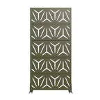 MAYEERTY Star 01 Séparateur de pièce en acier galvanisé gris olive, 59x30x16, Écran décoratif extérieur 5 pièces