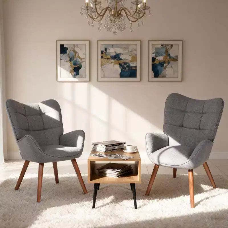 Chaises de salle à manger capitonnées, de style Mid-Century Modern, avec support dorsal et pieds en métal, pour salon, chambre à coucher