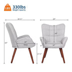 Chaises de salle à manger capitonnées, de style Mid-Century Modern, avec support dorsal et pieds en métal, pour salon, chambre à coucher