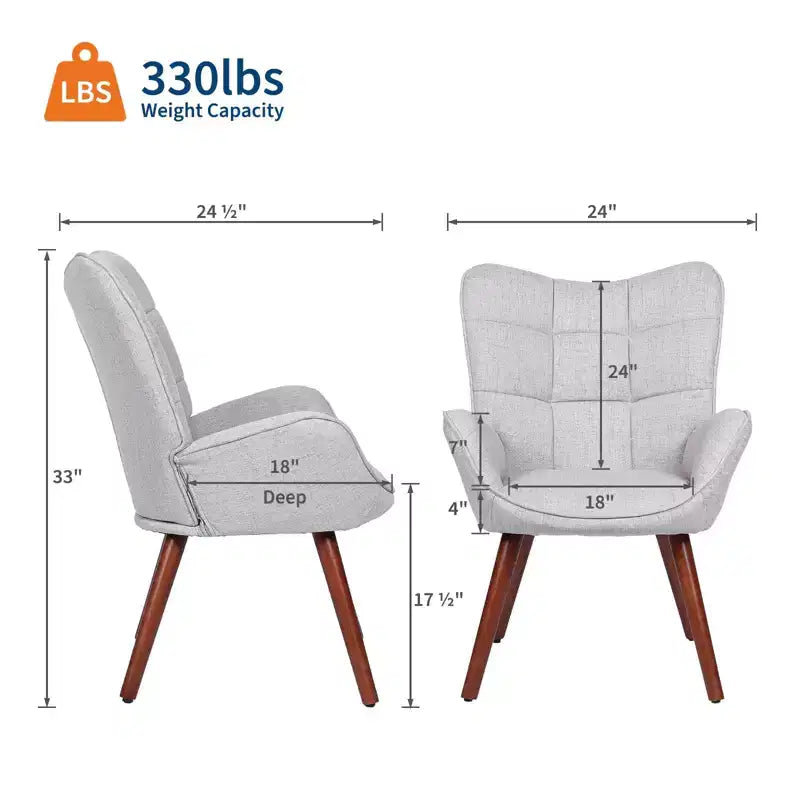 Chaises de salle à manger capitonnées, de style Mid-Century Modern, avec support dorsal et pieds en métal, pour salon, chambre à coucher