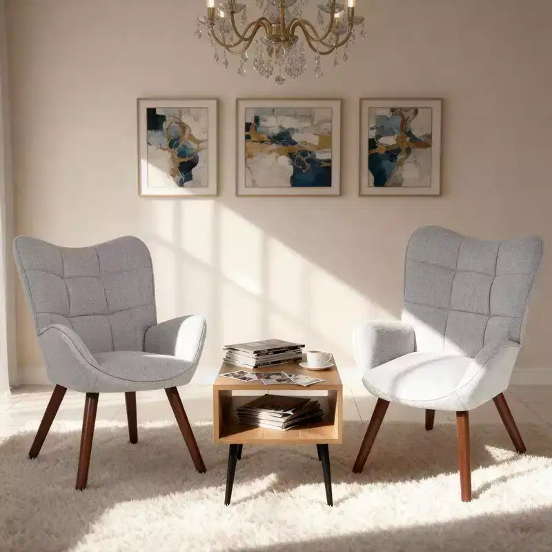 Chaises de salle à manger capitonnées, de style Mid-Century Modern, avec support dorsal et pieds en métal, pour salon, chambre à coucher