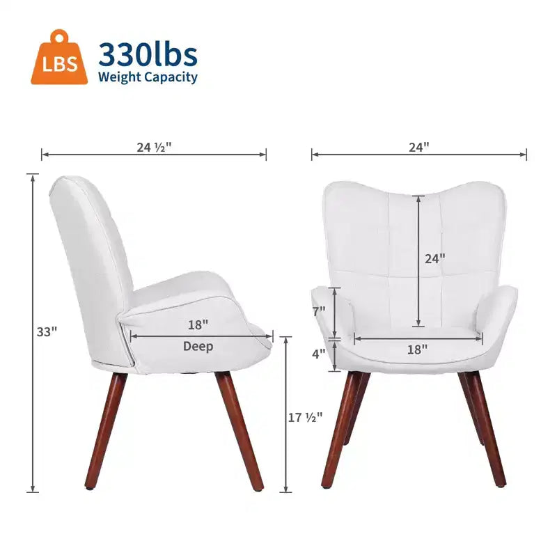 Chaises de salle à manger capitonnées, de style Mid-Century Modern, avec support dorsal et pieds en métal, pour salon, chambre à coucher