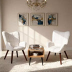 Chaises de salle à manger capitonnées, de style Mid-Century Modern, avec support dorsal et pieds en métal, pour salon, chambre à coucher