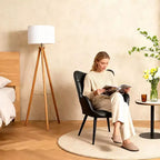 Chaises de salle à manger capitonnées, de style Mid-Century Modern, avec support dorsal et pieds en métal, pour salon, chambre à coucher