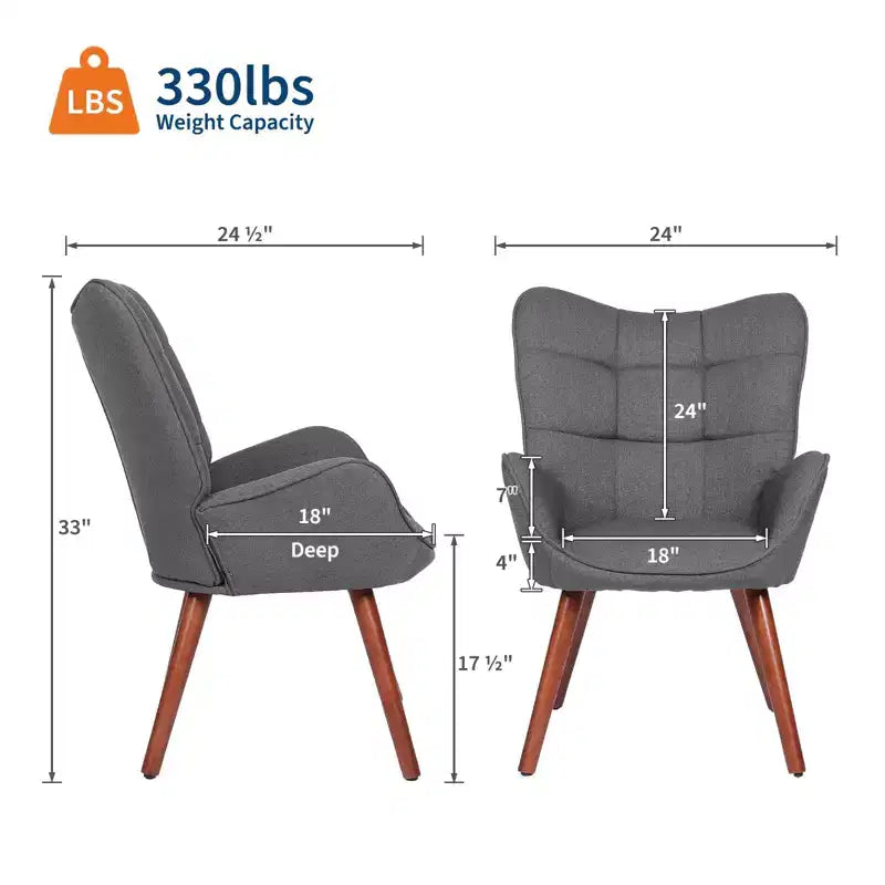 Chaises de salle à manger capitonnées, de style Mid-Century Modern, avec support dorsal et pieds en métal, pour salon, chambre à coucher