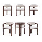 Christopher Knight Home Rhiannon Chaises de salle à manger capitonnées en bois d'hévéa de style Mid-Century (Lot de 6)