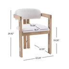Christopher Knight Home Rhiannon Chaises de salle à manger capitonnées en bois d'hévéa de style Mid-Century (Lot de 6)