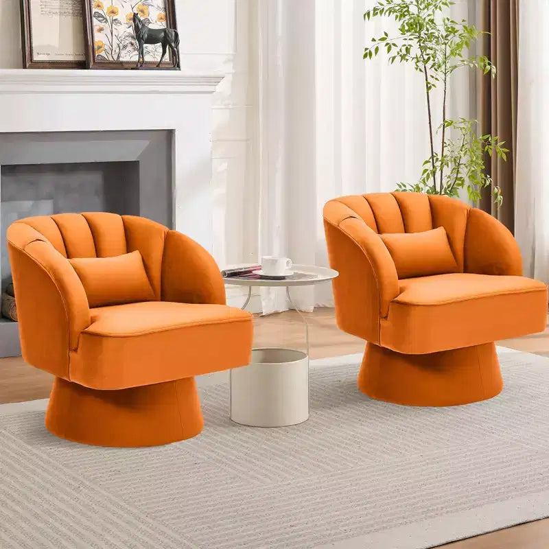 Fauteuil d'appoint moderne pivotant à 360° avec accoudoirs rembourrés, fauteuil club confortable pour salon, chambre, bureau