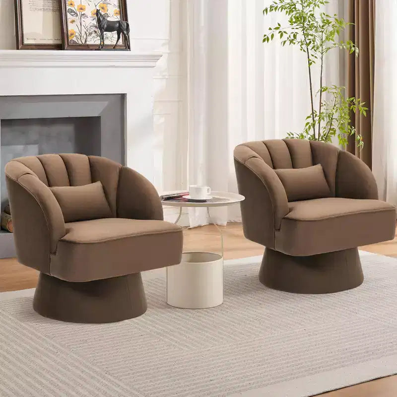 Fauteuil d'appoint moderne pivotant à 360° avec accoudoirs rembourrés, fauteuil club confortable pour salon, chambre, bureau