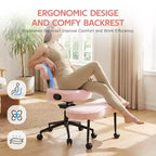 Chaise de bureau ergonomique pour s'asseoir en tailleur, chaise de méditation pivotante à 360°, chaises de bureau à genoux réglables en hauteur, pour la maison