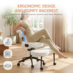 Chaise de bureau ergonomique pour s'asseoir en tailleur, chaise de méditation pivotante à 360°, chaises de bureau à genoux réglables en hauteur, pour la maison