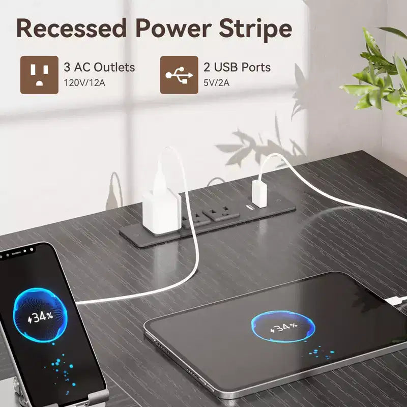 Bureau d'ordinateur d'angle en L noir de 50 pouces avec station de charge, bureau de jeu réversible, classeur, support d'écran, rangement pour bureau à domicile