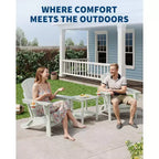 Chaise de patio extérieure, capacité de 172 kg, assise confortable, pliable, pour terrasse, pelouse, jardin