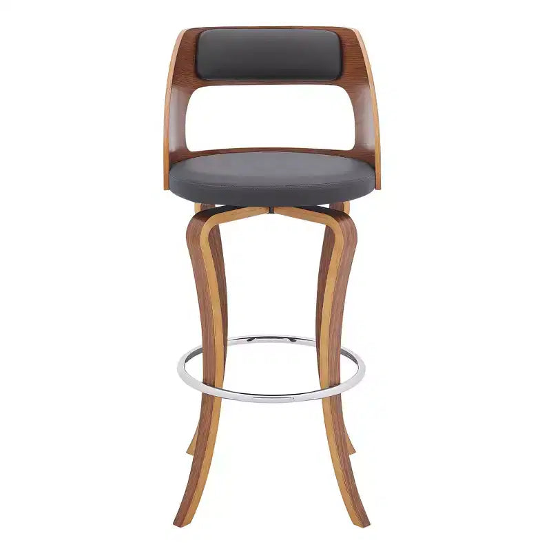 Tabouret de bar pivotant GDFStudio Edgar 29 en similicuir et bois