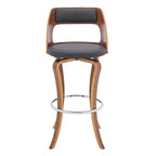 Tabouret de bar pivotant GDFStudio Edgar 29 en similicuir et bois