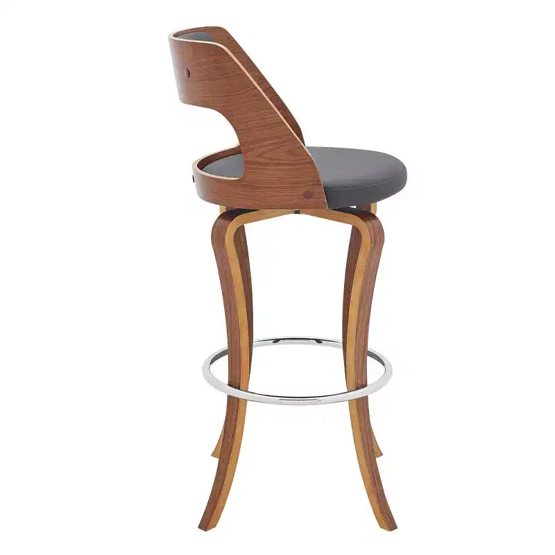 Tabouret de bar pivotant GDFStudio Edgar 29 en similicuir et bois