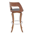 Tabouret de bar pivotant GDFStudio Edgar 29 en similicuir et bois