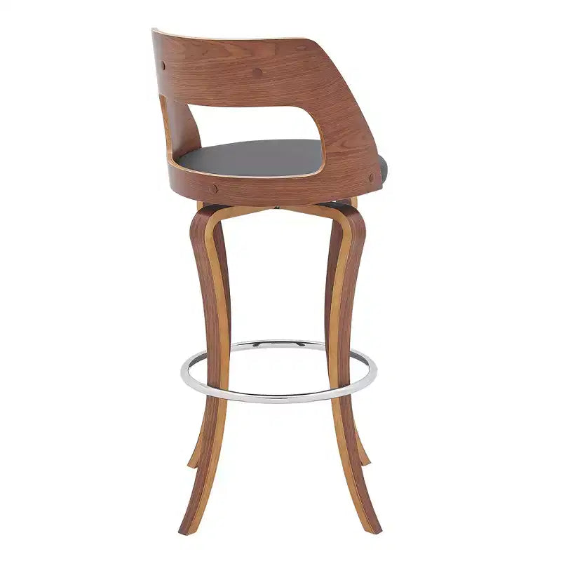 Tabouret de bar pivotant GDFStudio Edgar 29 en similicuir et bois