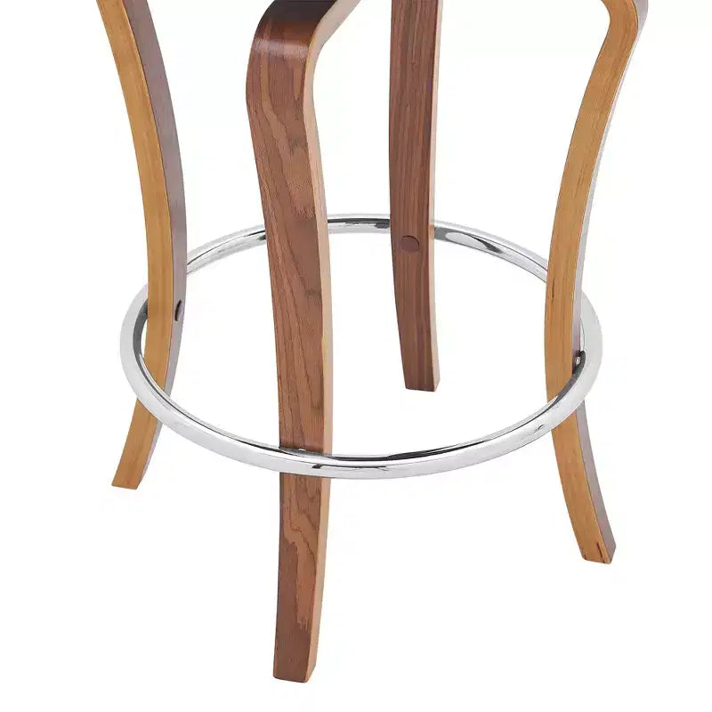 Tabouret de bar pivotant GDFStudio Edgar 29 en similicuir et bois