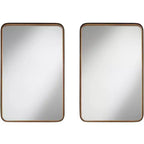 Uttermost Andi Gold and Black 24 x 38 Rectangular Wall Mirrors Set of 2