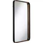 Miroirs muraux rectangulaires Uttermost Andi or et noir 24 x 38, lot de 2
