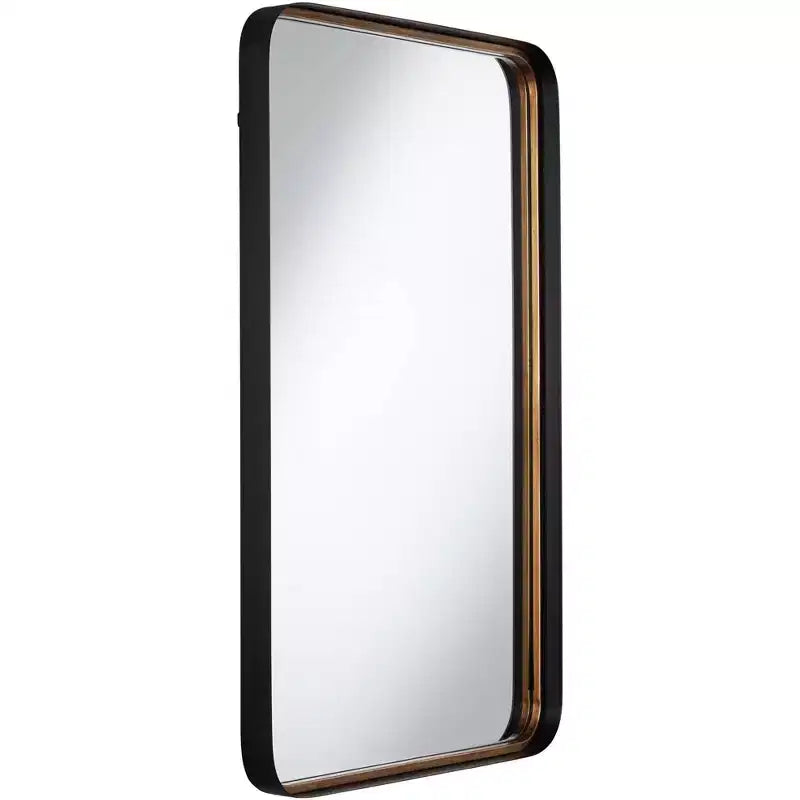 Miroirs muraux rectangulaires Uttermost Andi or et noir 24 x 38, lot de 2
