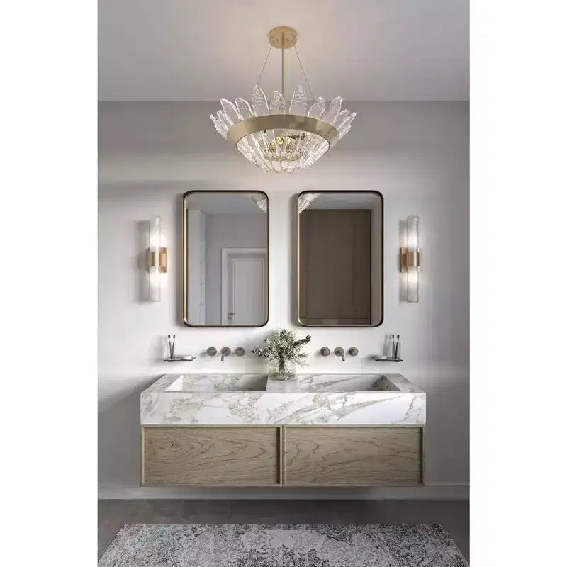 Miroirs muraux rectangulaires Uttermost Andi or et noir 24 x 38, lot de 2