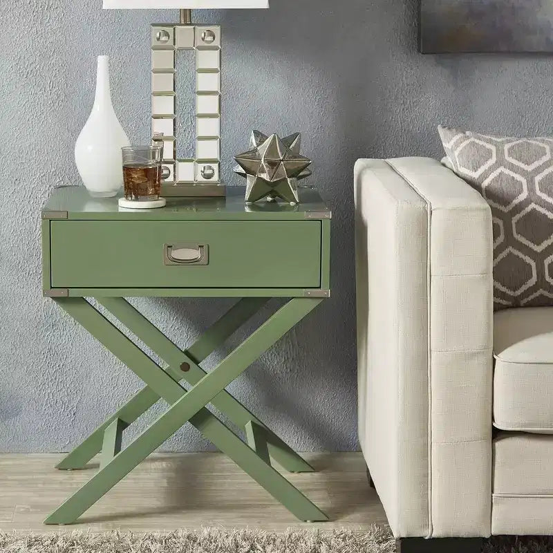 Table de chevet de campagne en bois Borden X-Base - iNSPIRE Q