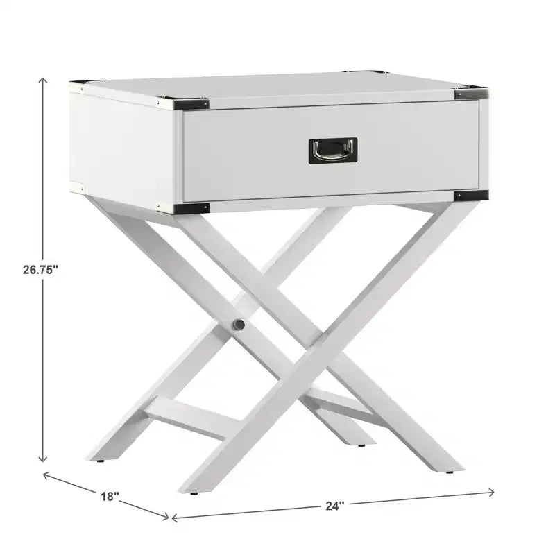 Table de chevet de campagne en bois Borden X-Base - iNSPIRE Q