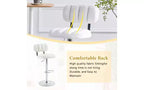Lot de 2 tabourets de bar réglables en hauteur avec assise en similicuir et repose-pieds chromé