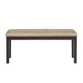Kensington Black Wood Dining Bench - Black/Beige - iNSPIRE Q