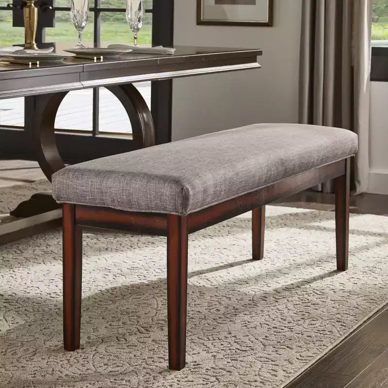 Banc rembourré fini espresso Quinby - iNSPIRE Q